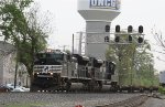 NS 2744 leads train 218 past the signals at Aycock